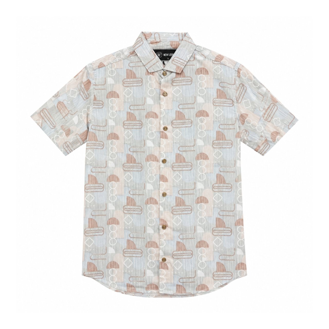 Abstract Geometric Print Short Sleeve Shirt preview