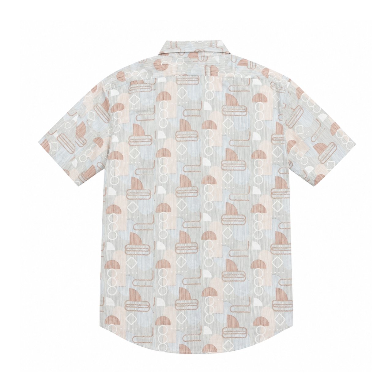 Abstract Geometric Print Short Sleeve Shirt - view 3